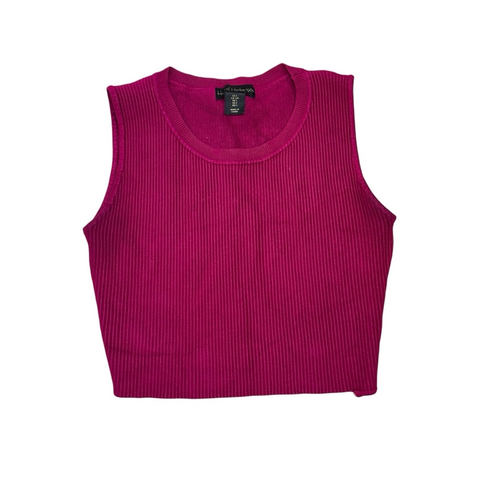 House of Harlow 1960 Ribbed Tank Fuchsia Pink‎ Size L